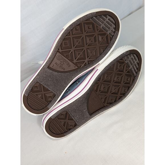 Converse All Star Chuck Taylor 651703F Hi Party Blue Paint Splatter Lace Youth 3 - Picture 9 of 9